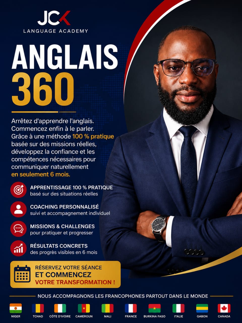 Anglais 360: passez du niveau débutant à un anglais conversationnel en seulement 6 mois